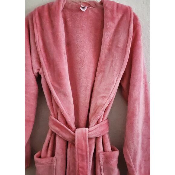 ROBE-VICTORIA'S SECRET SIGNATURE-Pink-Soft-Fluffy-Removable Waist Tie-Size SM - Picture 3 of 10
